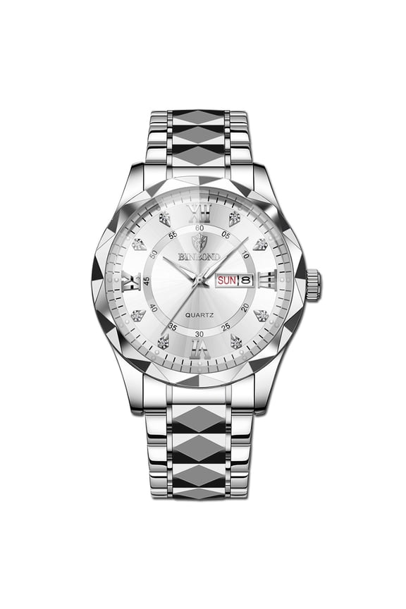 BINBOND quartz watch men's luminous waterproof business casual fashion watch