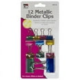 thumbnail image 1 of Binder Clips 12/Pkg-Assorted Metallics, 1 of 2