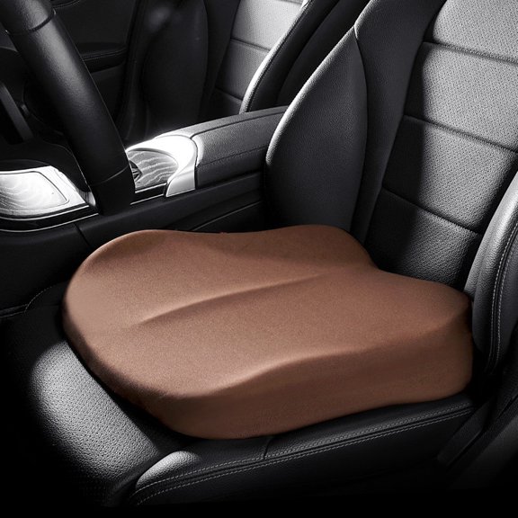 BINDU 2026 New Adult Car Booster Seat Cushion, Ergonomic Wedge Memory Foam Height Boost Pad for Drivers, Non-Slip Auto Mat Improves Vision, Universal for Car Truck SUV, Coffee Brown