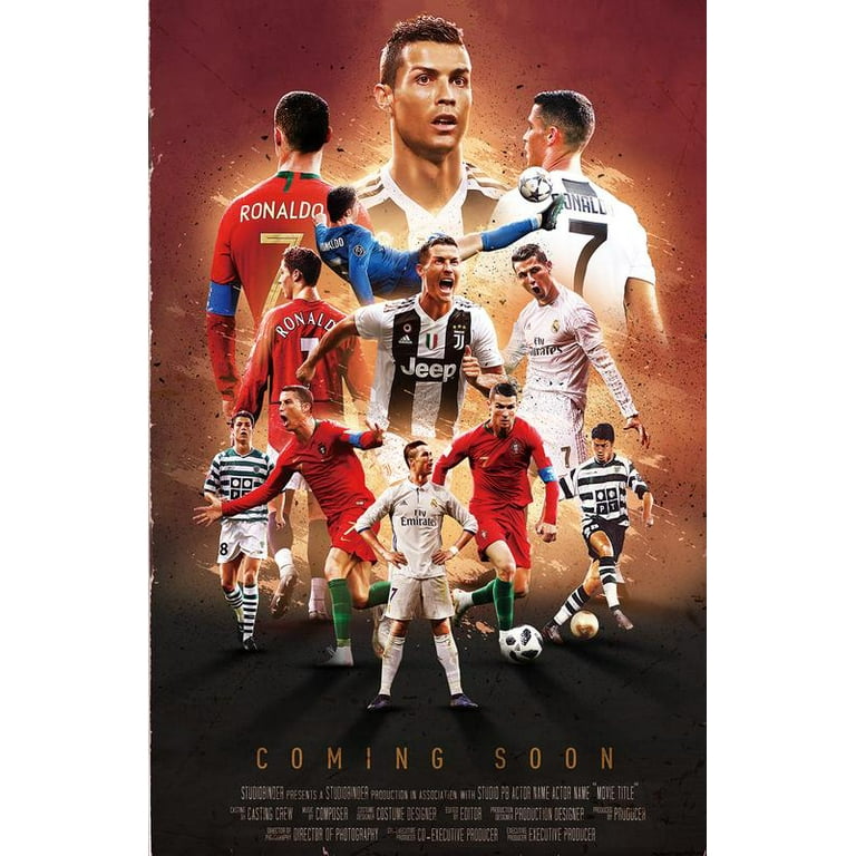 Cristiano Ronaldo 12x18inch Soccer Picture, Frameless Wall Art