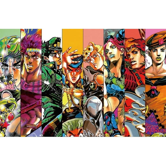 BINFA-Wall Art JoJo's Bizarre Adventure Group 18" x 12" Poster