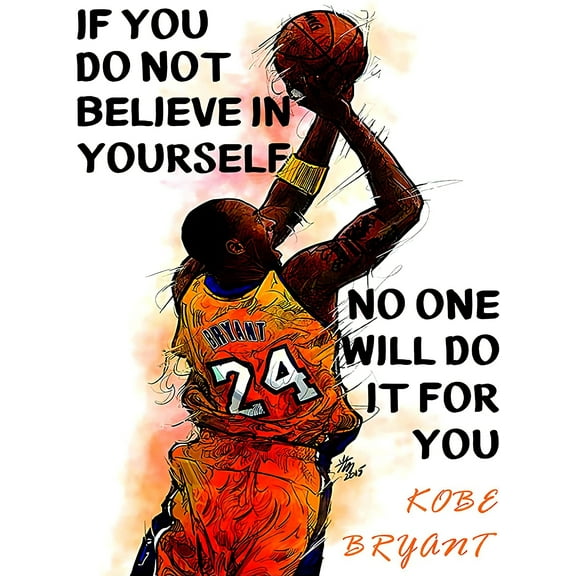 BINFA-Wall Art Kobe inspirational 12" x 18" Poster