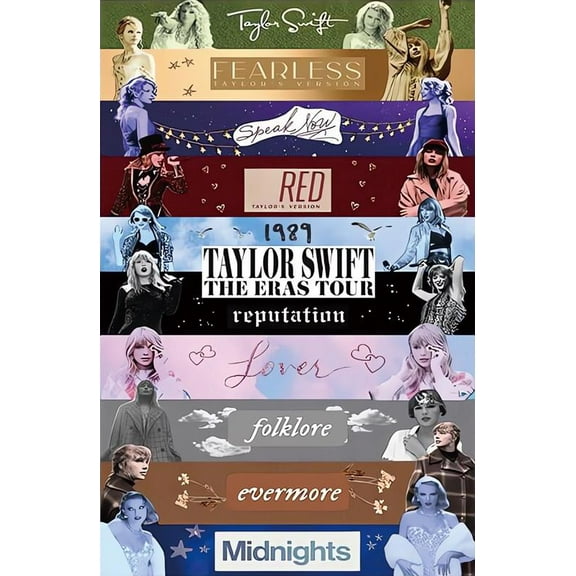 BINFA-Wall Art Music Prints Bedroom Decor 12" x 18"&Swift Poster