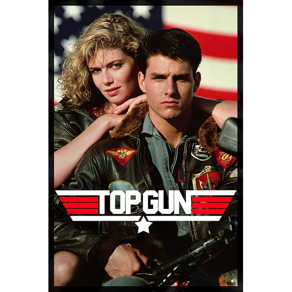 BINFA-Wall Art Top Gun Movie Tom Cruise and Kelly McGillis 80s 12" x 18" Poster