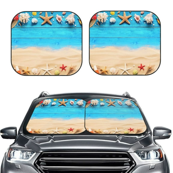 BINGFONE Front Windshield Foldable Automotive Window Shades For Sedans Suv, 2-Pieces