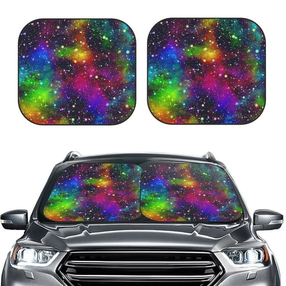 BINGFONE UV Protection Automotive Window Shades, Polyester Multicolor, 2-Pieces
