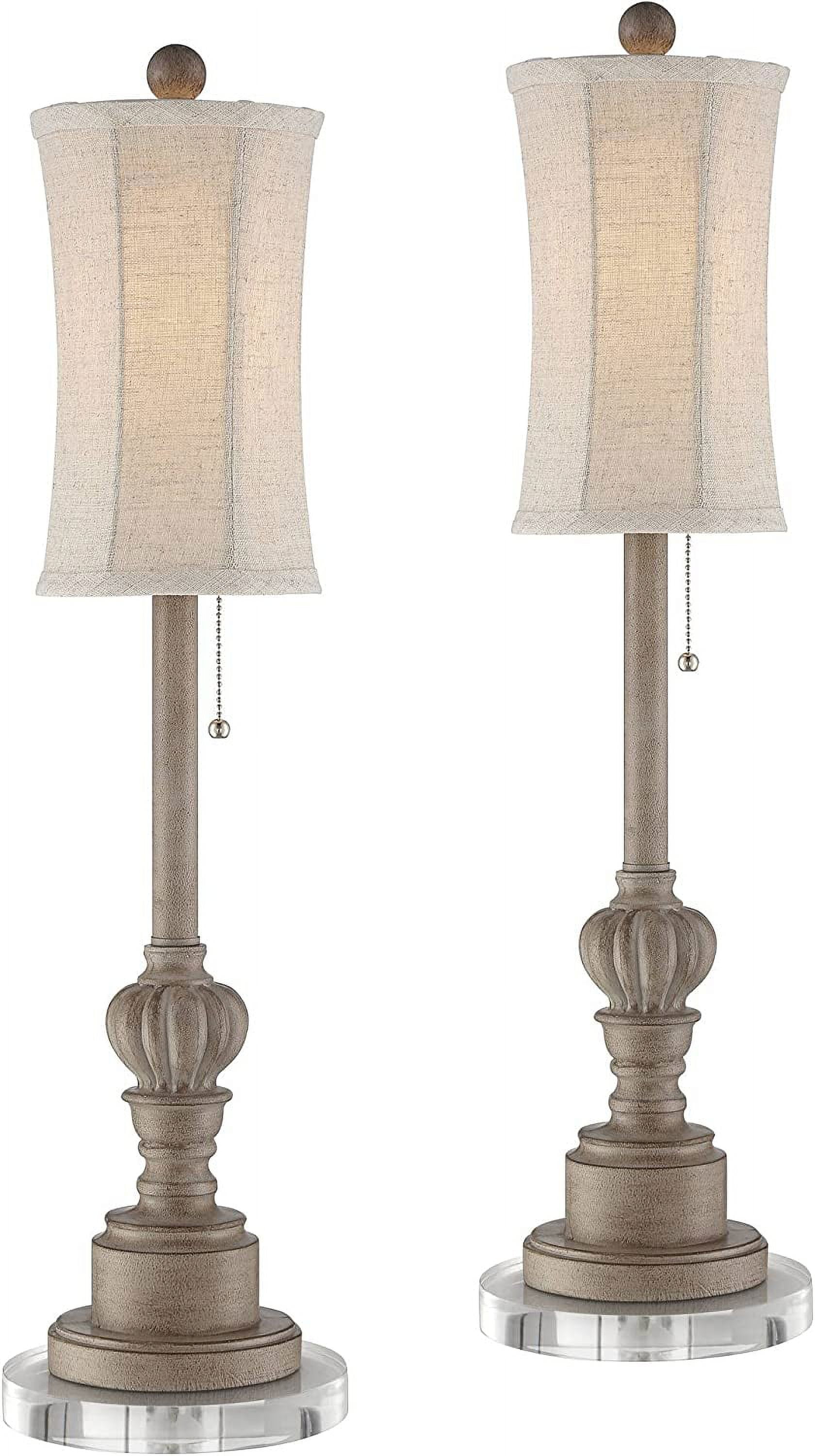 BINGHUIKJ Bertie Rustic Traditional Buffet Table Lamps 28" Tall Skinny