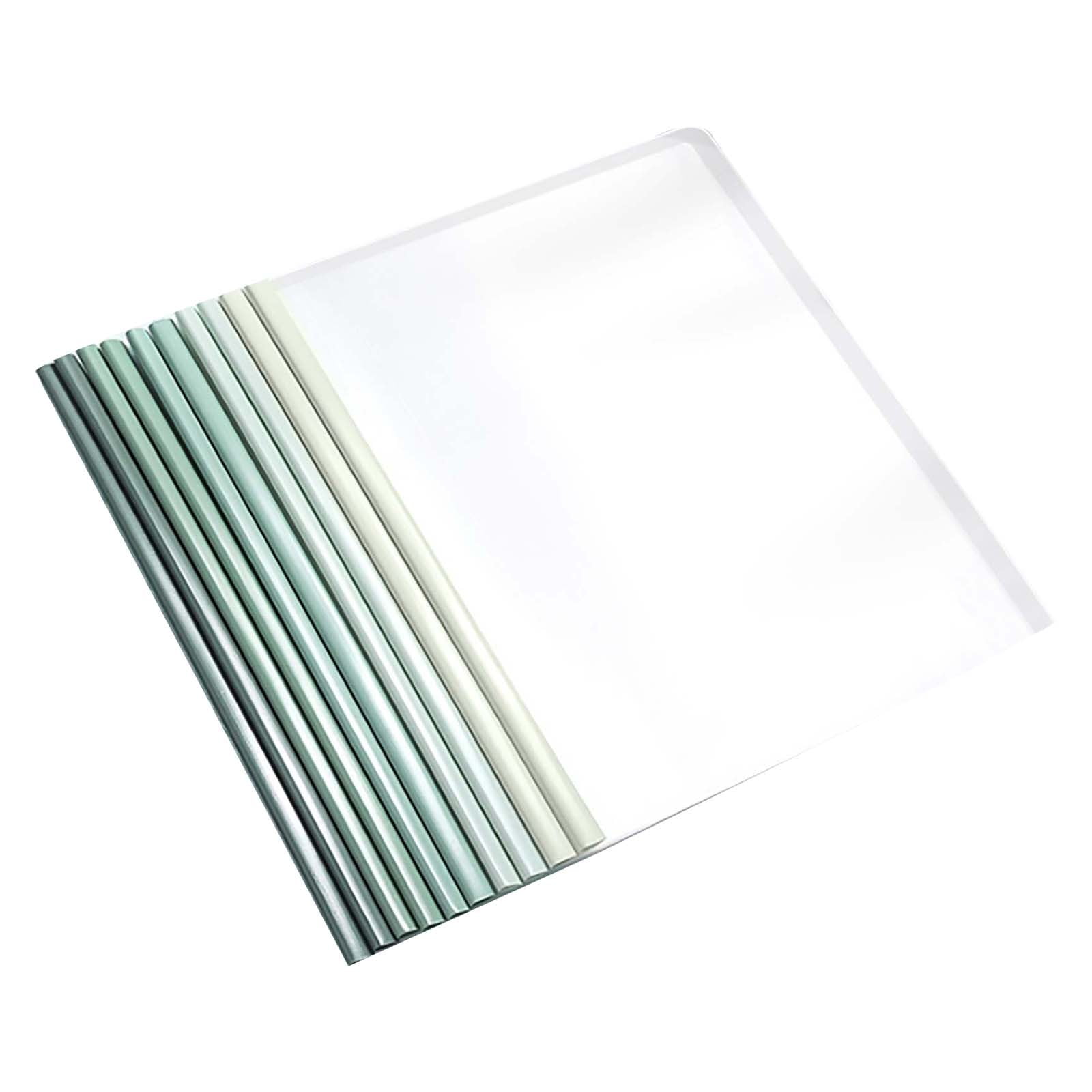 BINGLI 10 Pack Report Covers with Sliding Bar 7mm Clear Report Covers