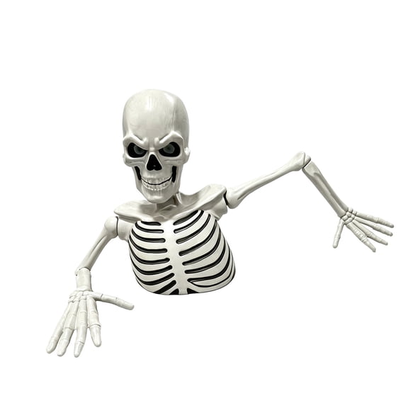 BINGLI 12" Halloween Groundbreaker Skeleton Halloween Decoration | Ground Breaking Skeleton for Outdoor Lawn Yard and Porch