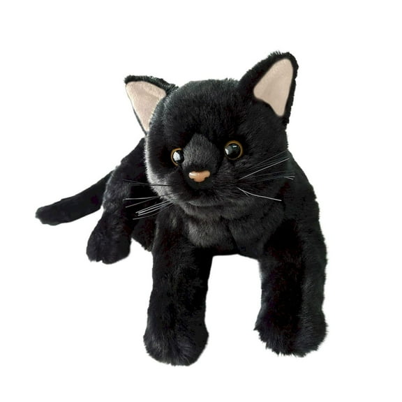 BINGLI 12 Inch Black Cat Stuffed Animal Plush, Realistic Cute Black Cat Toy Soft Plush Pillow, Cute Plush Toy Gifts for Kids, Birthday Christmas Decoration Supplies
