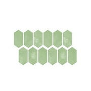 BINGLI 12-Sheet Long Hexagon Peel and Stick Kitchen Backsplash Tiles,3D Waterproof Self-Adhesive Wall Tile Stick on Backsplash for Kitchen, Bathroom, Fireplace,RV4"   8" B