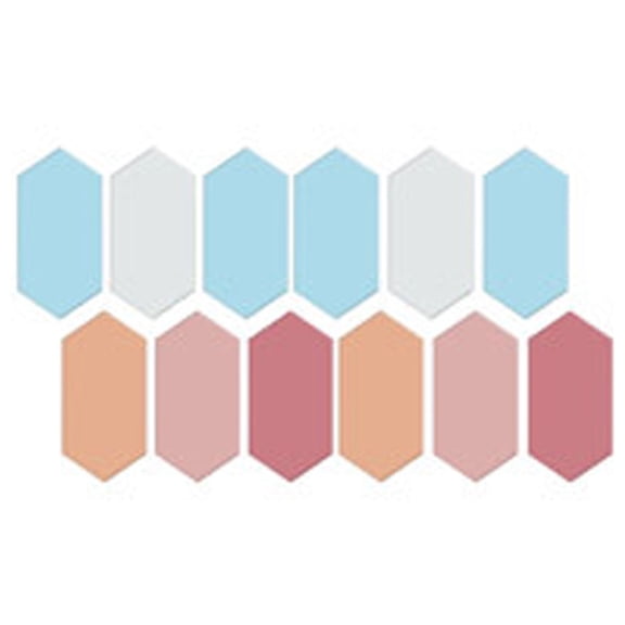 BINGLI 12-Sheet Long Hexagon Peel and Stick Kitchen Backsplash Tiles,3D Waterproof Self-Adhesive Wall Tile Stick on Backsplash for Kitchen, Bathroom, Fireplace,RV(4" × 8" J