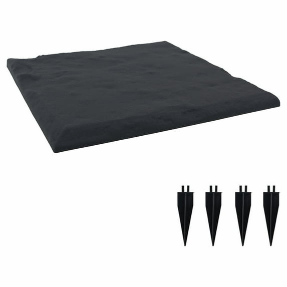 BINGLI 15.5" Large Stepping Stones Outdoor Garden Walkway, Durable Resin Pavers for Patio, Pathway, and Landscaping, Weatherproof Stepping Stones with Ground Stakes for Easy Installation