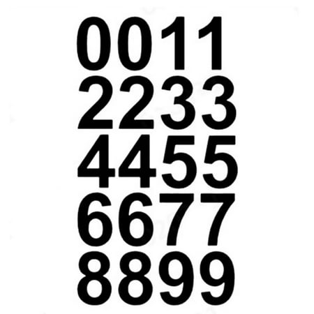 BINGLI 2-Inch Black Vinyl Number Decal Kit for Mailbox and Street Address - DIY Lettering Stickers for House Signs, Outdoor Decor, and Personalization