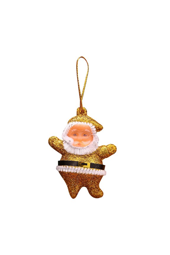 6pcs Colorful Santa Claus Pendant, 1.77 Inch Mini Hard Resin Ornaments for Christmas Tree Decor, DIY Crafts, Keychains, and Party Decorations