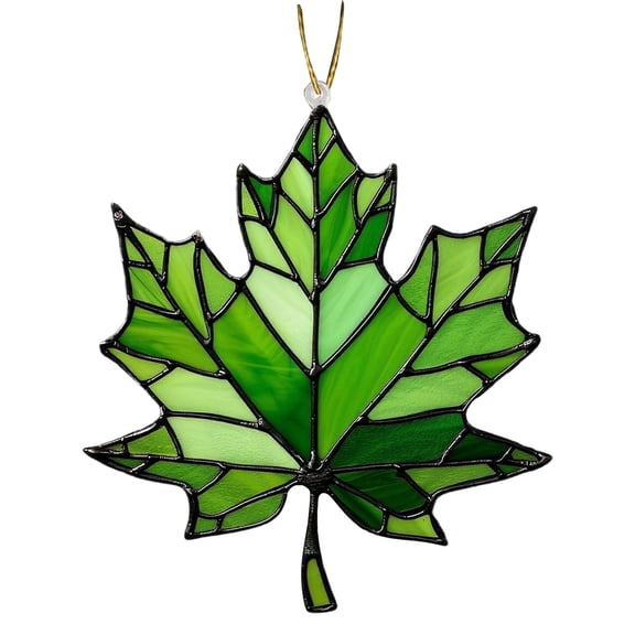 BINGLI Autumn Maple Leaf Acrylic Pendant 3.14inch Window Wall Hanging Ornament Maple Panel Suncatcher for Harvest Thanksgiving