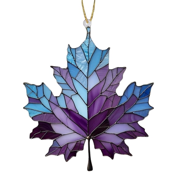 BINGLI Autumn Maple Leaf Acrylic Pendant 3.14inch Window Wall Hanging Ornament Maple Panel Suncatcher for Harvest Thanksgiving