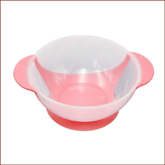 BINGLI Baby Bowls with Suction Base, Binaural Bowl for Babies Kids children Toddlers, First Stage Self Feeding Toddlers Baby Feeding Bowl Suction Bowl