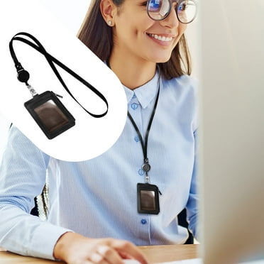 BINGLI Badge Holder with Zip Slim PU Leather ID Badge Card Wallet Case with Neck Lanyard And Retractable Badge Reel with Multiple Styles Family,Student & Daily Use