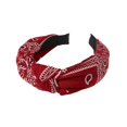 thumbnail image 1 of BINGLI Bandana Headbands For Women Knotted Headband For Women Red Bandana Headband Hair Bandanas Head Bands For Women's Hair Vintage Boho Headbands Non Slip, 1 of 9