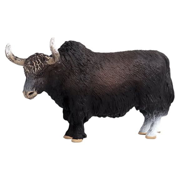 BINGLI Bull Yak Animal Figurine PVC Model Table Decor Kids Education Toy, Fun and Educational Play for Boys and Girls, Gifts for Kids Ages 3+