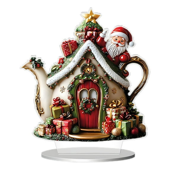 BINGLI Christmas Tree Sign 2D Flat Christmas Tree Xmas Ornament Colorful Acrylic Inspirational Desktop Decor Holiday Tabletop Decoration for & Home Festive Display Decoration