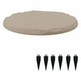 thumbnail image 1 of BINGLI Circular 15.5” Stepping Stones with Ground Stakes - Home or Garden Step Stones for Outdoor Walkway or Pathway Pavers - Resin Material (Beige Stone), 1 of 6