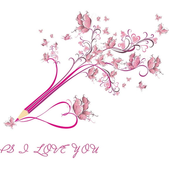 BINGLI Colorful Live Love Art Quotes Wall Decals, Motivational Vinyl Sayings Words with Butterfly Wall Stickers, Removable DIY Wall Decor Sign Mural for Bedroom, Living Room, Home Decoration