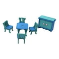 thumbnail image 1 of BINGLI Colorful Wooden Doll House Furniture, Wood Miniature Bathroom/Living Room/Bedroom/Kitchen House Furniture Dollhouse Doll Decoration Accessories Pretend Play Kids Toy, 1 of 6