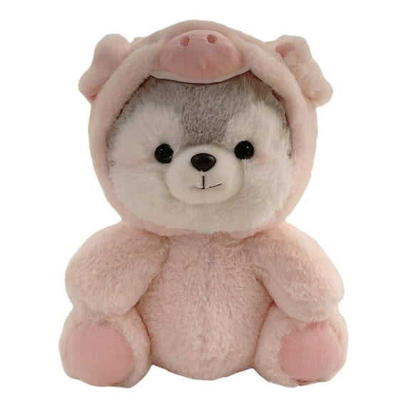 BINGLI Cute Dog Themed Stuffed Plush Toys, Husky Dog Plush Toy in Koala Outfit - Cute Stuffed Animal for Kids Birthday Christmas Gifts