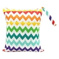 thumbnail image 1 of BINGLI Cute Rainbow Wet Bag Waterproof Washable Reusable Wet Dry Bag for Swimsuit Dirty Clothes Soiled Items Cloth Diaper Travel Beach Pool Yoga Gym Toiletries Travel Beach Essentials, 1 of 2