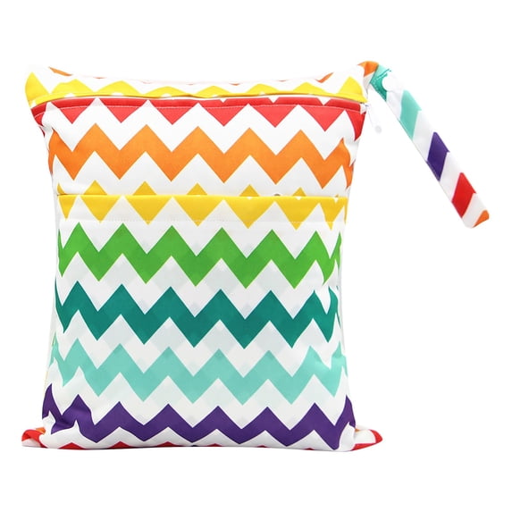 BINGLI Cute Rainbow Wet Bag Waterproof Washable Reusable Wet Dry Bag for Swimsuit Dirty Clothes Soiled Items Cloth Diaper Travel Beach Pool Yoga Gym Toiletries Travel Beach Essentials