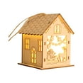 thumbnail image 1 of BINGLI DIY Christmas Village Sets, Wooden LED Light Up Houses for Kids and Adults, Mini House Crafts for Winter Xmas Party Decorations, 1 of 4