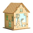 thumbnail image 1 of BINGLI DIY Christmas Village Sets, Wooden LED Light Up Houses for Kids and Adults, Mini House Crafts for Winter Xmas Party Decorations, 1 of 4
