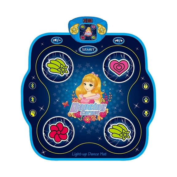 BINGLI Dance Mat Toys for Girls Age 3-12, Electronic Dance Pad Light Up 6 Game Modes And 9 Challenges, Kids Dance Mat, Dance Floor Mat for Toddlers Girls Boys Christmas/Birthday Toy Gift