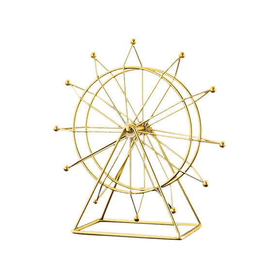 BINGLI Ferris Wheel Model Vintage Bookshelf Home Decorations Retro Decor London Ferris Wheel Sculpture s 3D Model Bookcase Home Ornaments Gold Decorate Crafts 98 Inches