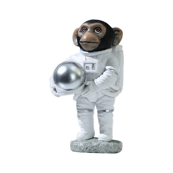BINGLI Figurine Astronaut Statue Spaceman Décor,Desktop & Tabletop Decorative Cute Mini Space Figure Ornament,Cake Toppers Decoration and Craft Gift(Apes)