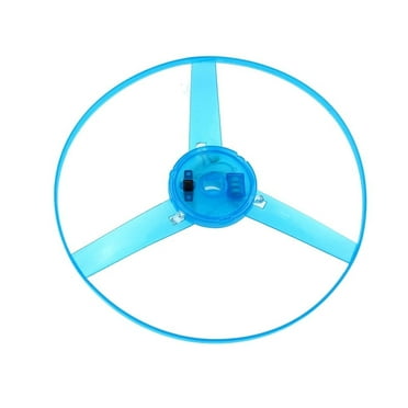 BINGLI Flying Disc Launcher Toy - 6.9'' Pull String Launcher Glowing Disk for Outdoor Fun - Durable Plastic Flying Disc Toy - Early Childhood Development Spin Disc and Birthday Party (Random Color)