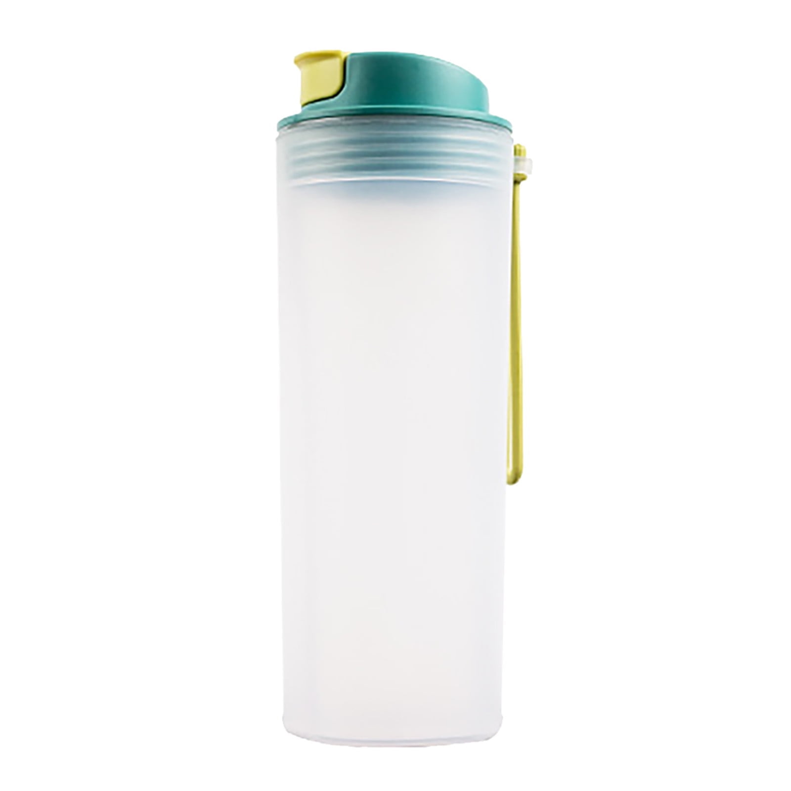 480ml Portable Water Bottle with Scale, 2 Lids, Transparent