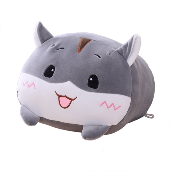 BINGLI Grey Rat Stuffed Animal - 7.87'' Cat Plush Toy, Plushie Pillow, Soft Plush Pillow Stuffed Cat Toys, Room Decoration Chrismas Birthday Gifts