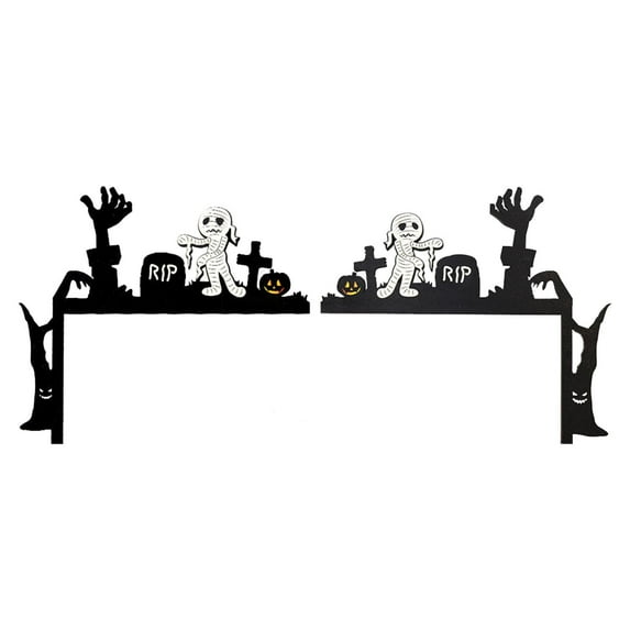 BINGLI Hallo-ween Door Corner Hallo-ween Door Corner Sign Decoration Double Door Angle Sign Metal For Hallo-ween Decor Exquisite Wall Ornaments,Decorative Items,Pendant Wearing Decoration