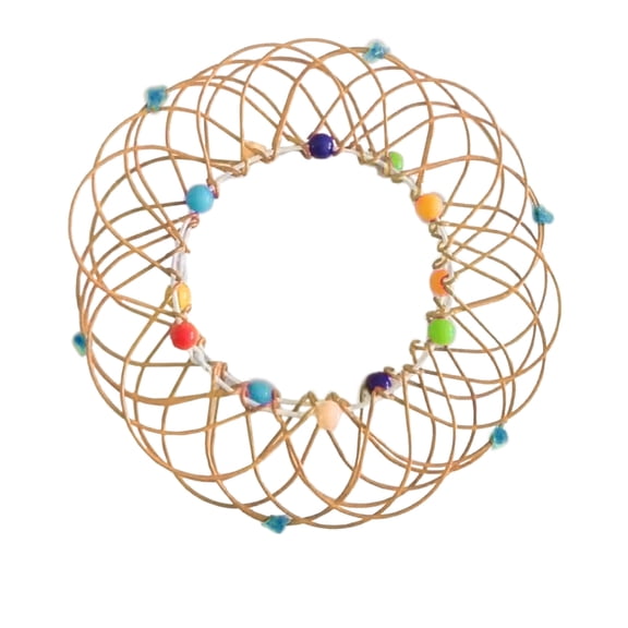 BINGLI Mandala Flower Basket Toy Flexible Iron Basket Creative Handmade Magic Loops Wire Fidget Toy for Teens Christmas Winter Party Favors