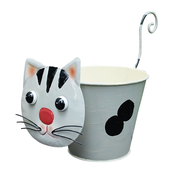 BINGLI Metal Cat Dog Cattle Flower Pot, Lawn Ornament Decoration with Self-Watering Feature, for Outdoor or Indoor Garden, Cactus, and Bonsai Planter