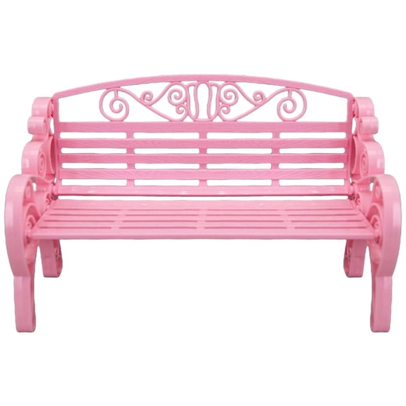BINGLI Mini Bench for Dollhouse Furniture, Fairy Garden Accessories, Plastic Miniature House Accessories for Crafts, Tiny Miniatures, Diorama Supplies & Scene Decor
