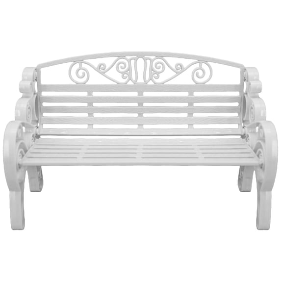 BINGLI Mini Bench for Dollhouse Furniture, Fairy Garden Accessories, Plastic Miniature House Accessories for Crafts, Tiny Miniatures, Diorama Supplies & Scene Decor
