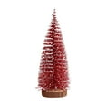 thumbnail image 1 of BINGLI Mini Christmas Tree, Tabletop Christmas Tree with Wooden Bases Artificial Bottle Brush Trees with 2 Sizes Christmas Table Decor Bottle Brush Trees for Christmas Decorations (Red), 1 of 9