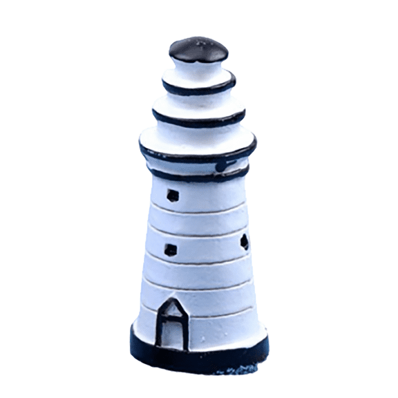 BINGLI Miniature Resin Lighthouse Decor: Aquarium Nautical Lighthouse Ornament for DIY Micro Landscape Garden Yard Lawn Decoration, Fish Tank Decoration