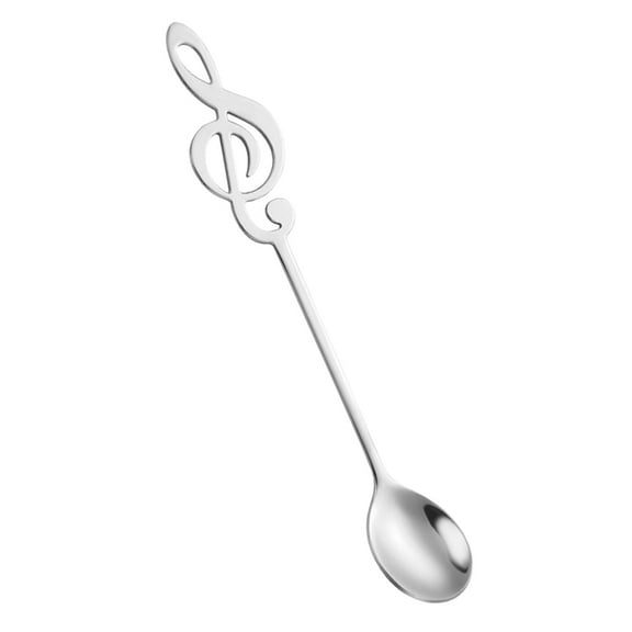 BINGLI Music Note-Shaped Coffee Spoon, Fashion Stainless Dessert Utensils for Tea, Sugar Mixing – Themed Cutlery for Cafes or Home Dining Decor
