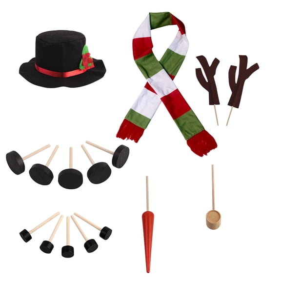 BINGLI Christmas Snowman Decorating Making Kit Outdoor Fun Christmas Winter Holiday Party Snowman DIY Making Kit Decoration Gift