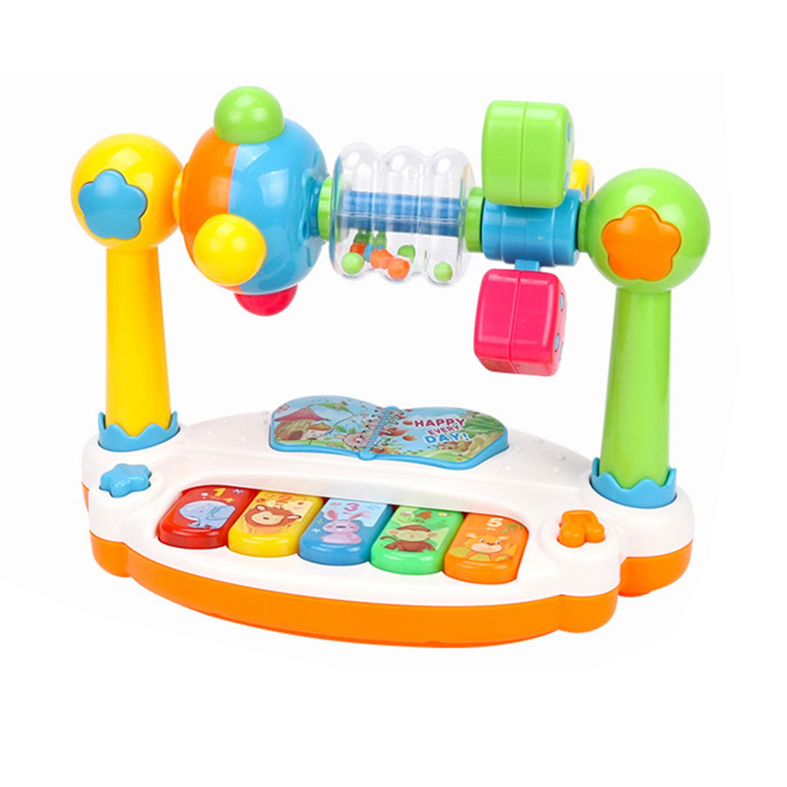 BINGLI Piano Toys Piano Toys Baby Elephant Toys Musical Light Baby ...